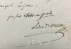 Joseph FOUCHE lettre autographe signée autograph letter signed Duc d'Otrante