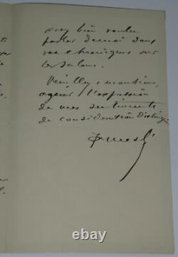 Joseph Paul Meslé Lettre autographe signée Exposition de Bordeaux 1900