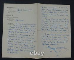 Joseph UZANNE, jounaliste LETTRE AUTOGRAPHE SIGNÉE, 1929