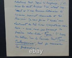 Joseph UZANNE, jounaliste LETTRE AUTOGRAPHE SIGNÉE, 1929