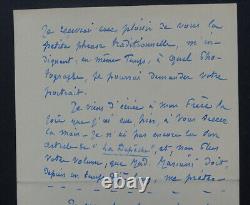 Joseph UZANNE, jounaliste LETTRE AUTOGRAPHE SIGNÉE, 1929