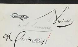Jules BARBEY D'AUREVILLY Lettre autographe signée à éditeur Lemerre sur Musset