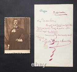 Jules BARBEY d'AUREVILLY lettre autographe signée Editeur