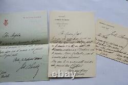 Jules Clarétie 3 lettres autographes manuscrites & signées