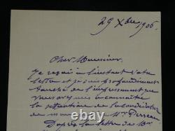 Jules Clément Chaplain Lettre autographe signée 1906