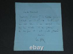 Jules Ferry LETTRE AUTOGRAPHE SIGNÉE À Auguste Vaucorbeil juste avant sa mort