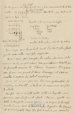 Jules HOÜEL Lettre autographe signée à Charles-Ange LAISANT Mathématiques
