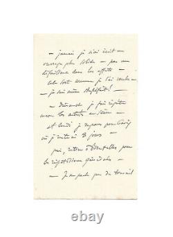 Jules MASSENET / Lettre autographe signée / Dessin original / Hérodiade / 1881