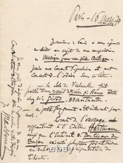 Jules MASSENET compositeur riche lettre autographe signée Musique pièce antique