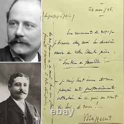 Jules MASSENET lettre autographe signée à Léon Daudet 1898 soutien de famille