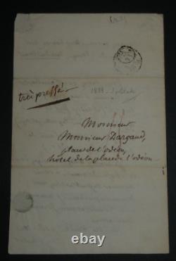 Jules MICHELET- LETTRE AUTOGRAPHE SIGNÉE destinée à Jean-Marie DARGAUD, 1833
