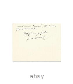 Jules RENARD / Lettre autographe signée / Poil de Carotte / Revue Encyclopedique