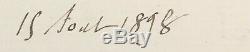 Jules VERNE Célèbre écrivain rare lettre autographe signée 1898