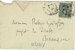 Jules VERNE Lettre autographe signée Une des dernières lettres de sa vie