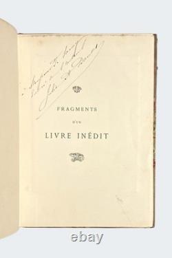 Julia DAUDET-Fragments d'un livre inédit, 1884-ÉO-ENVOI & LETTRE AUTOGRAPHE