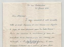 Julien Green Lettre autographe signée La Table Ronde François Mauriac 1946