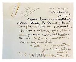 Juliette ADAM. Manuscrit autographe signé sur l'Alsace