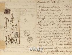 Juliette DROUET Lettre autographe signé. Le livre de Madame HUGO sur son amant