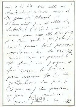 Karl LAGERFELD Lettre autographe signée. 6 pages. Son arrivée chez CHANEL 1984