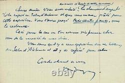 Kees VAN DONGEN Lettre autographe signée. Sa toile, La chemise d'argent