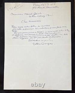 Kees Van DONGEN Lettre autographe signée Lithographie 1956