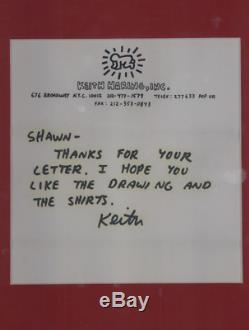 Keith Haring, Lettre Autographe Signee A Shawn, Drawings, Pop Art