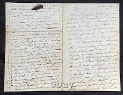 LAMARTINE Superbe lettre autographe signée -Ses Ouvres & Travail de l'écrivain