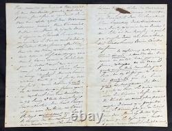 LAMARTINE Superbe lettre autographe signée -Ses Ouvres & Travail de l'écrivain