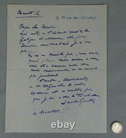 LAS lettre autographe signée Sacha Guitry à Gustave Guiches