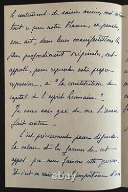 LATTRE DE TASSIGNY Superbe lettre autographe signée sur la France, Guerre 1940