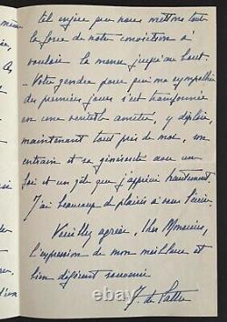 LATTRE DE TASSIGNY Superbe lettre autographe signée sur la France, Guerre 1940