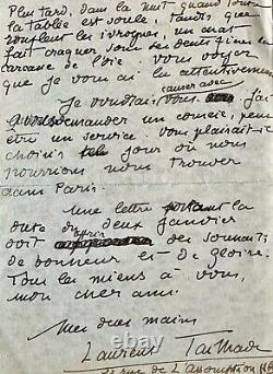 LAURENT TAILHADE, Lettre manuscrite autographe signée sur ÉMILE ZOLA, 4 pp