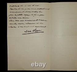 LAZZARI Sylvio LETTRE AUTOGRAPHE SIGNÉE À Adolphe JULLIEN, ENVELOPPE, PARIS, 1905