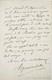 Legrand Du Saulle, Henri Lettre Autographe Sign&eacute;e
