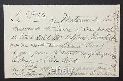 LESSEPS Ferdinand de Lettre autographe signée Princesse Metternich Suez