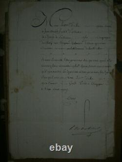 LETTRE AUTOGRAPHE SIGNEE du ROI Louis XV 20 AOUT 1770