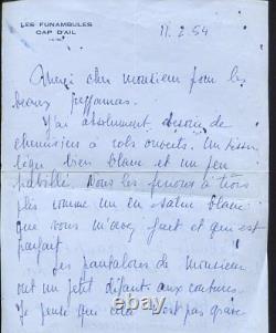 LETTRE AUTOGRAPHE SIGNEE par LANA MARCONI épouse de Sacha GUITRY à MALTAVERNE 3