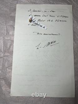 LETTRE MANUSCRITE AUTOGRAPHE GÉNÉRAL ALAIN DE BOISSIEU, De Gaulle, WW2, Compagnon