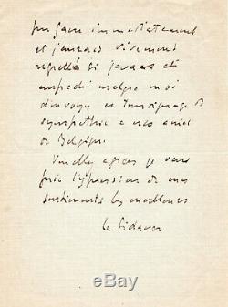 LE SIDANER Henri, Peintre, Lettre Autographe Signée à Léonce Bénédite