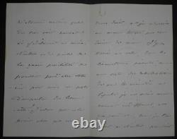 LOCLE Camille du LETTRE AUTOGRAPHE SIGNEE, 1884, 4 pages