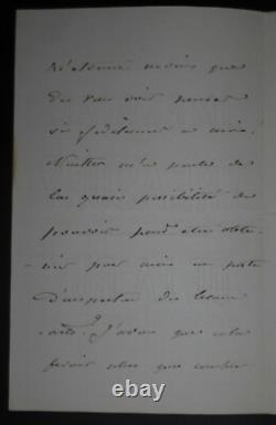 LOCLE Camille du LETTRE AUTOGRAPHE SIGNEE, 1884, 4 pages