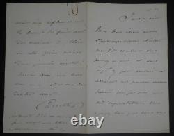 LOCLE Camille du LETTRE AUTOGRAPHE SIGNEE, 1884, 4 pages