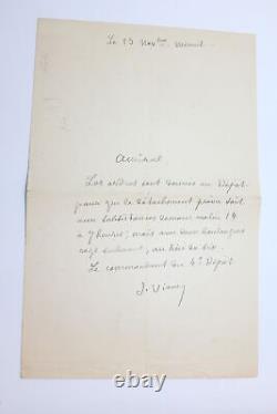 LOTI Lettre autographe signée de Pierre Loti à un amiral MANUSCRIT 1905
