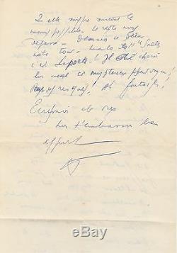 LOUIS-FERDINAND CELINE belle lettre autographe signée sur la nature humaine