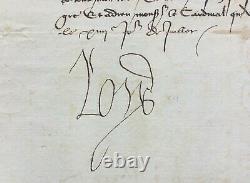 LOUIS XII Roi de France Lettre signée Demande au Pape Conseiller 1501