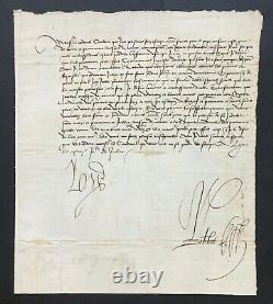 LOUIS XII Roi de France Lettre signée Pape et Conseiller Roi 1501