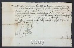 LOUIS XI Roi de France Lettre signée Etat de Charles le Téméraire 1478