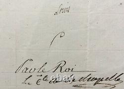 LOUIS XVIII Roi de France Document / Lettre signée Armée royaliste 1798