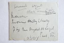 L. A. S. Charles Maurras (1868-1952) Lettre autographe signée Henry Lémery