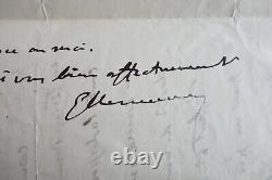 L. A. S. Georges Clemenceau (1841-1929) Lettre autographe signée à André Tardieu